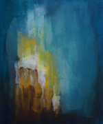 Meditation-Gr.-50-x-60-2015-Blau-Landschaftsimpressionen